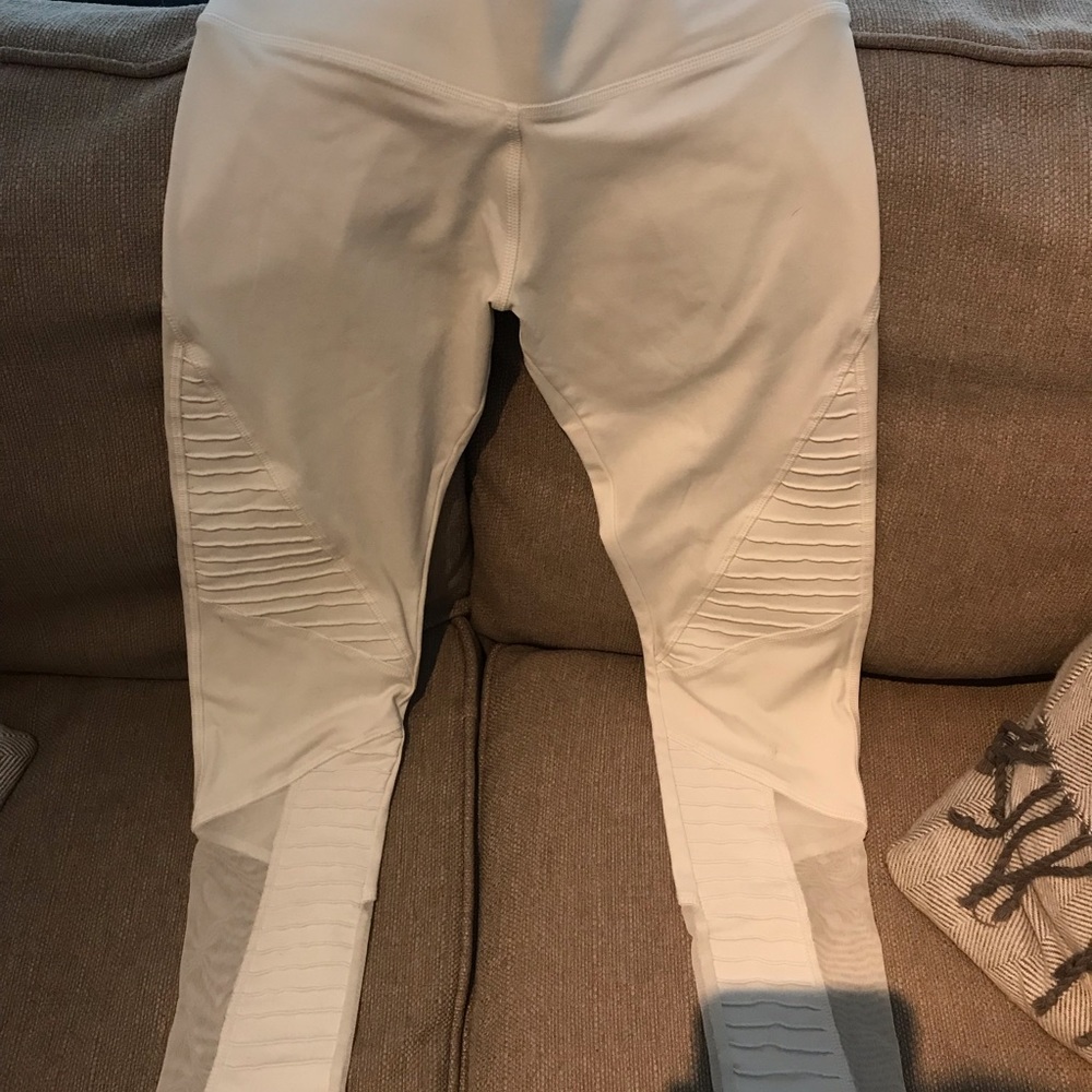 PINK white leggings